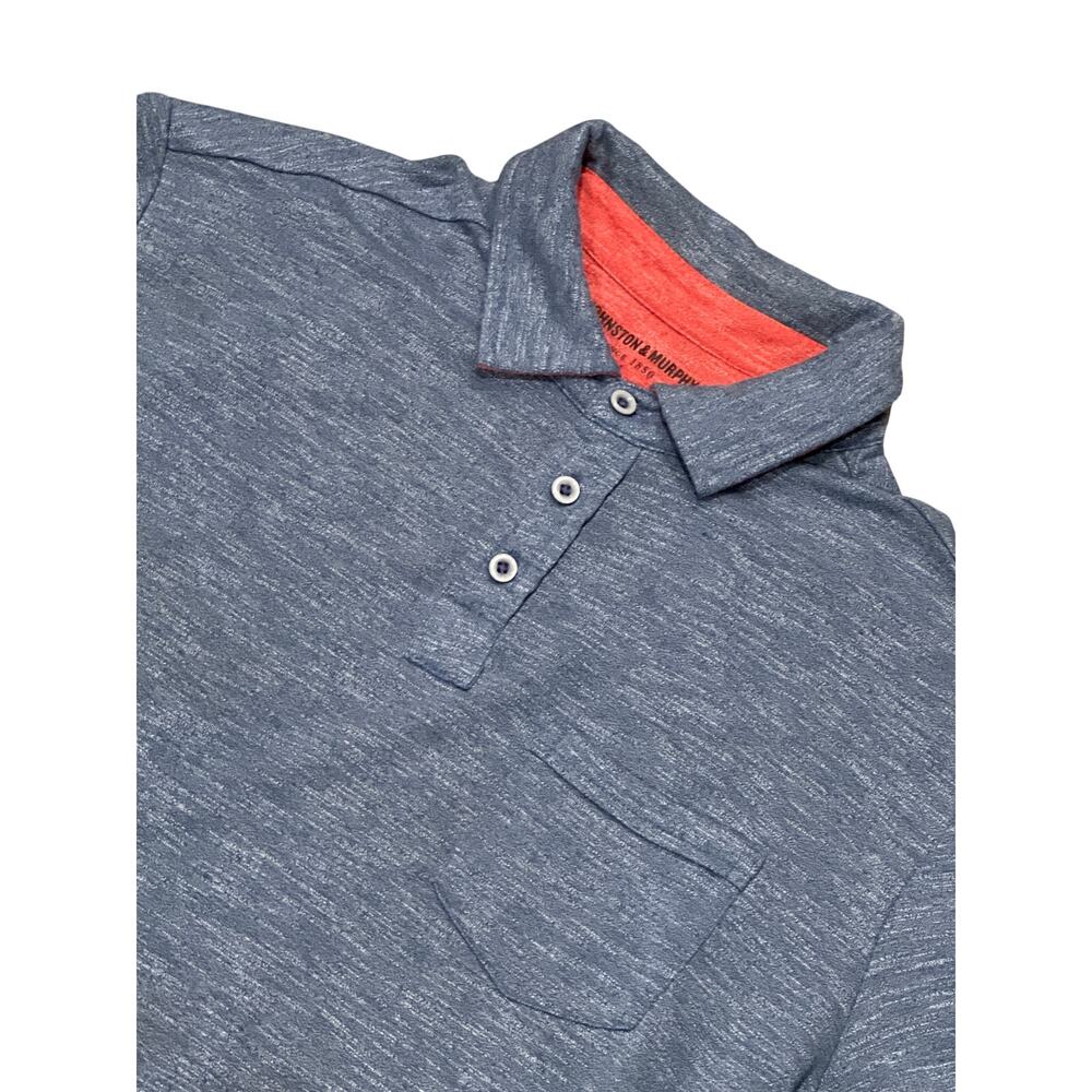 Johnston & Murphy, Light Blue Golf Shirt w/ pocket, Size L, NB64 - Picture 1 of 5